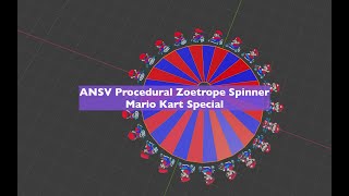 LIVENODING AN + SV Zoetrope Spinner Animation Super Mario Kart Special
