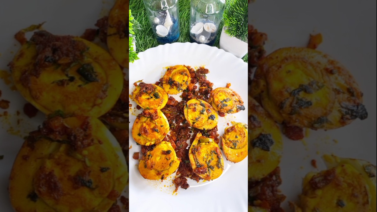 Boiled Egg Masala  fry recipe |viral|trending|youtubeshorts