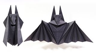 Origami Halloween Bat  Paper Folding / Papier Falten / 종이접기  Paper Crafts 1101 おりがみ