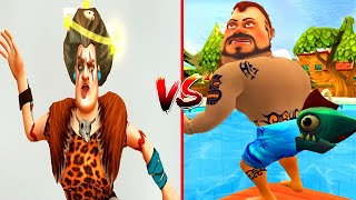 CRACKED TEACHER VS CRAZY NEIGHBOR 🤣 Scary Teacher Stone Age Dark Riddle by Hapno Game 11,641 views 1 month ago 12 minutes, 26 seconds