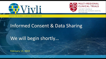 Vivli Webinar: Informed Consent and Data Sharing