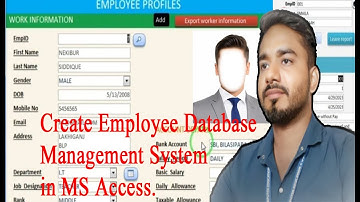 How To Create MS Access Database|School Management System In Access |How To Create Employee Database
