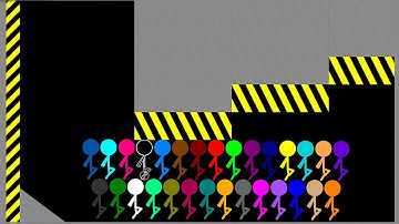 Shutter Crush Stickman RTTB Survival Race in Algodoo