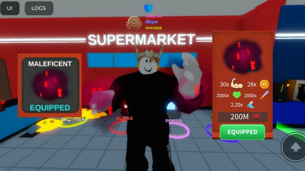 Getting 200M Aura In Get Huge Simulator