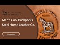 Mens cool backpacks  steel horse leather co