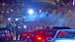 Raw Video: Sideshow on Geary Blvd in San Francisco