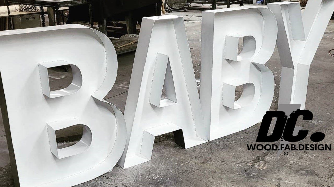 Sheet Metal Letters. 4ft Tall. 
