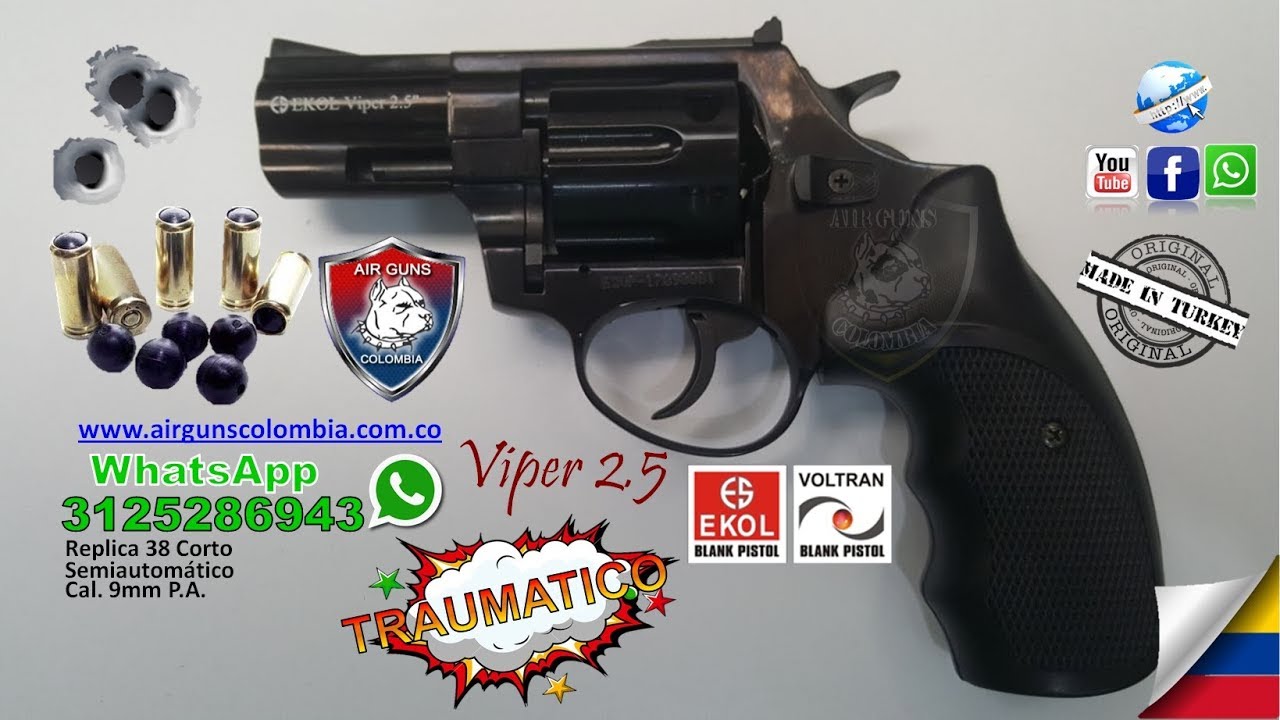 Pistola Traumática Blow TR-17 9mm, Arme, Desarme y Ensayo WhatsApp  3125286943 Airguns Colombia 