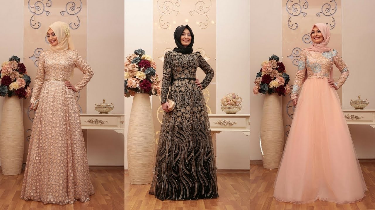 An Nahar 2017 Birbirinden Zarif ve Şık Tesettür Abiye Elbise Modelleri 2/2  - YouTube