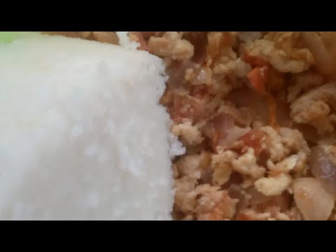 Cooking Ugali Mayai Eggs Onions And Tomatoes