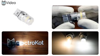 Светодиодная лампа для авто ElectroKot RoundLight W21W белая обзор