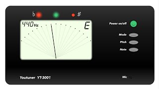 youtuner - e a d g b e - standard guitar tuner