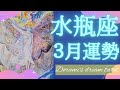 《水瓶座３月の運勢》カリスマ性の発揮👑🌹✨️スケール拡大！！宇宙規模です🛸過去にとらわれず今この瞬間を精一杯生きる💐💗✨️
