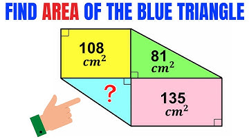 Calculate area of the Blue shaded triangle | Rectangles and triangles | Important skills explained
