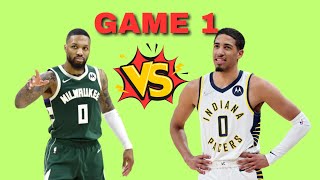 DAME TIME IS BACK?!! BUCKS VS PACERS GAME 1 REACTION!!