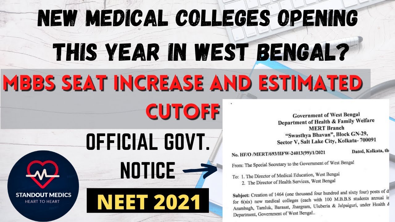 MBBS SEATS INCREASING FOR 2021 IN WEST BENGAL! A GOOD NEWS TO ALL