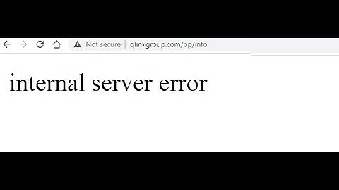 How to fix Qlink internal server error
