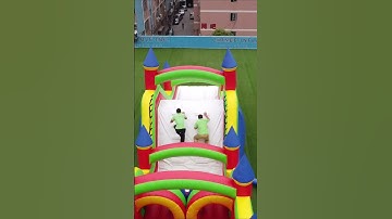 Let’s take on the inflatable obstacle course together! #inflatable #obstaclecourse #funtime