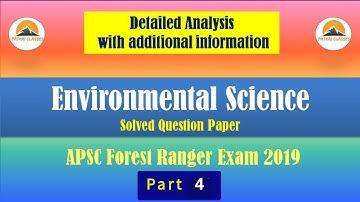 Environmental Science paper from APSC FOREST RANGER Exam 2019 / Detailed analysis