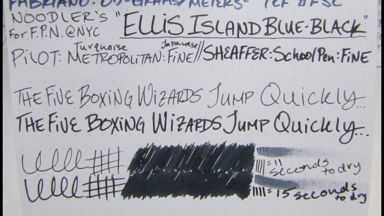 Noodler's Ellis Island Blue Black – Handwritten Ink Review