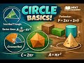 Circle Basics | Central Angle, Inscribed &amp; Circumscribed (2D &amp; 3D Geometry)