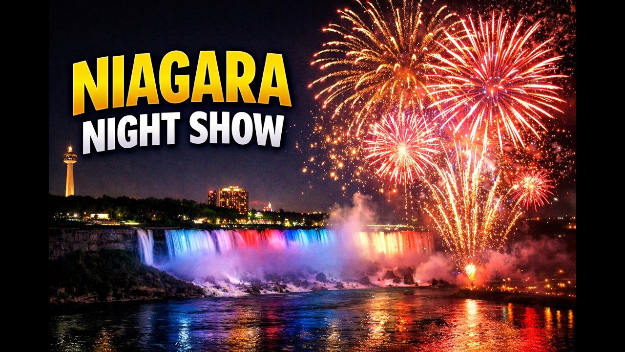 Niagara Falls Fireworks Show at Night | Summer 2023 Travel Experience (Ontario, Canada)