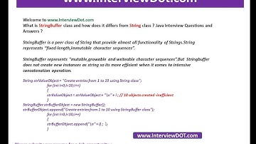 What is stringbuffer and how does it differs from string class java job interview
