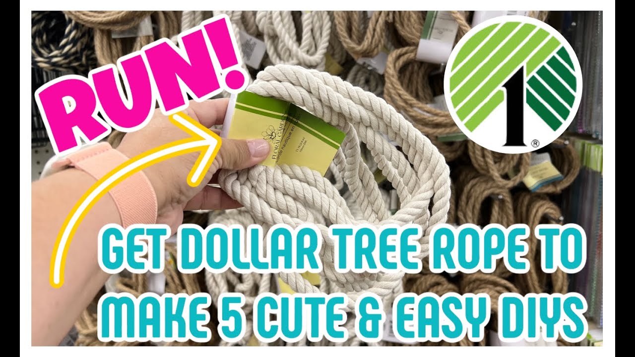 20 Brilliant Dollar Tree Home Decor Crafts (Using Rope) 