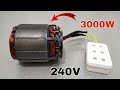 I turn a Submersible Motor into 3000W 240V Powerful Generator at Home.