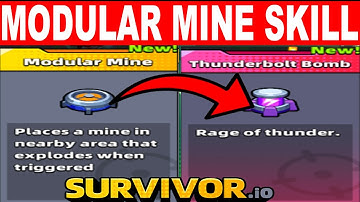 Survivor.io Modular Mine Skill Full Guide with Thunderbolt Bomb EVO