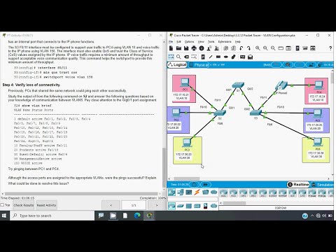 3.3.12 Packet Tracer - VLAN Configuration