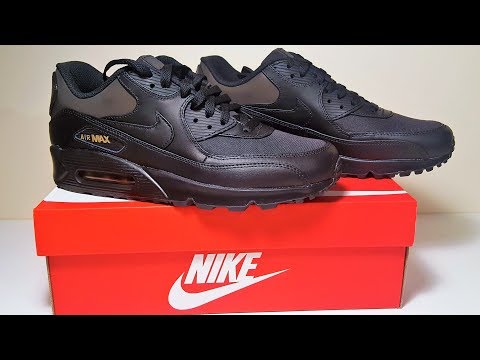 nike-air-max-90-premium-black-gold-trainers-unboxing-and-review