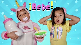 NICOLE PRETENDE SER UN BEBÉ | Las Leoncitas Kids