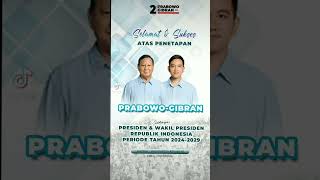 PRABOWO GIBRAN MENANG PILPRES 2024 #shorts #prabowogibran