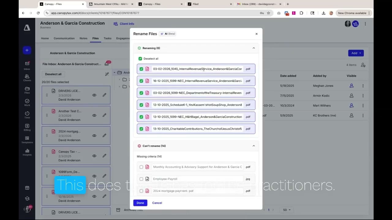 AI for Tax Prep, From Intake to Organized Workpapers