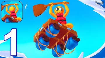 Stickman Raft Racing - Gameplay Walkthrough Part 1 Stick Raft Racing Survival - Android GamePlay