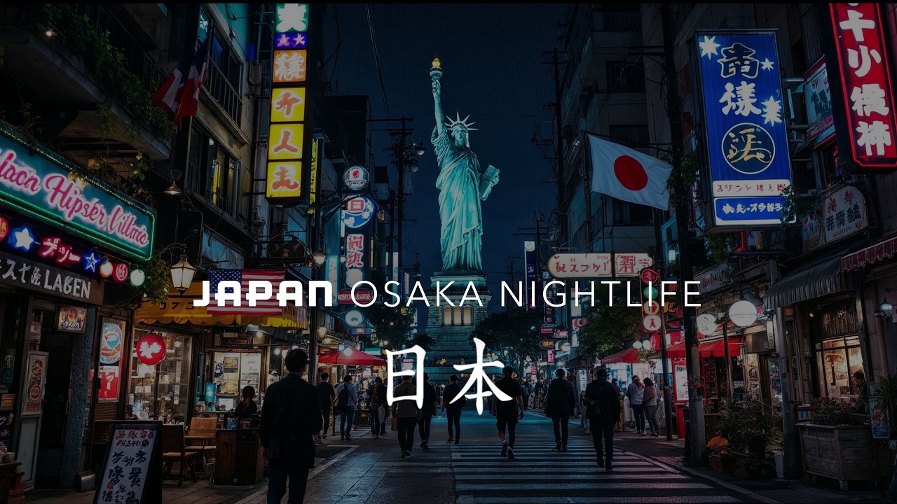 🇯🇵 4K Osaka Night Walk in Amerikamura | Hipster Streets & Neon Nights