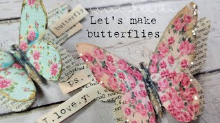 How to make Cottage style BUTTERFLIES  Tutorial w/ project ideas & paper crafting bundle #crafting