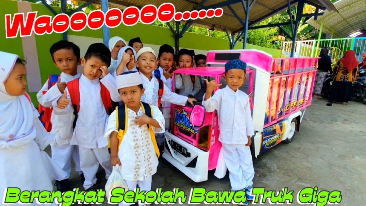 Berangkat Sekolah_Bawa Truk Giga