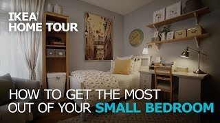 Small Bedroom Storage Solutions  - IKEA Home Tour