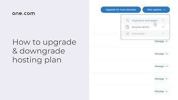 How to upgrade & downgrade hosting plan