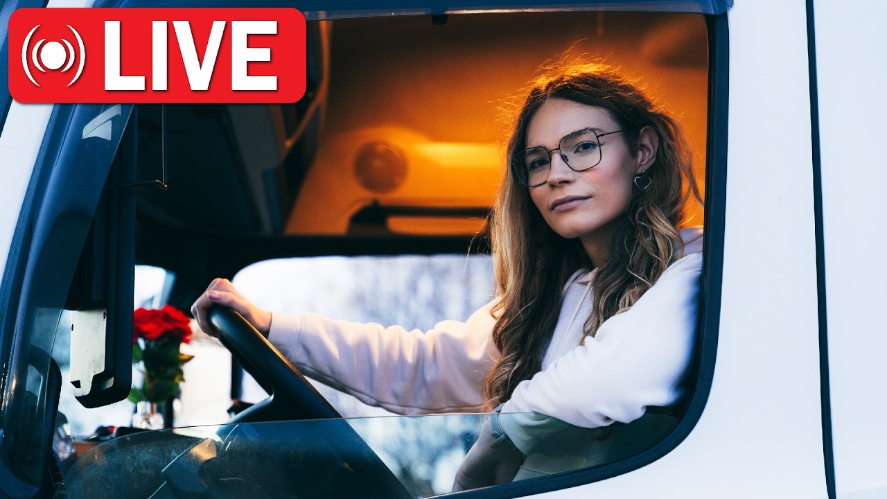 Day in the life of a GIRL trucker - Truck girl routine LIVE