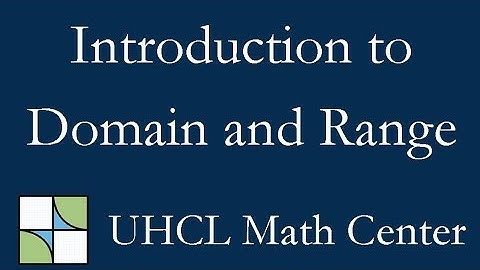 Functions - Part 4 - Introduction to Domain and Range