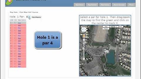 GolfShotTracker.net Course Mapping