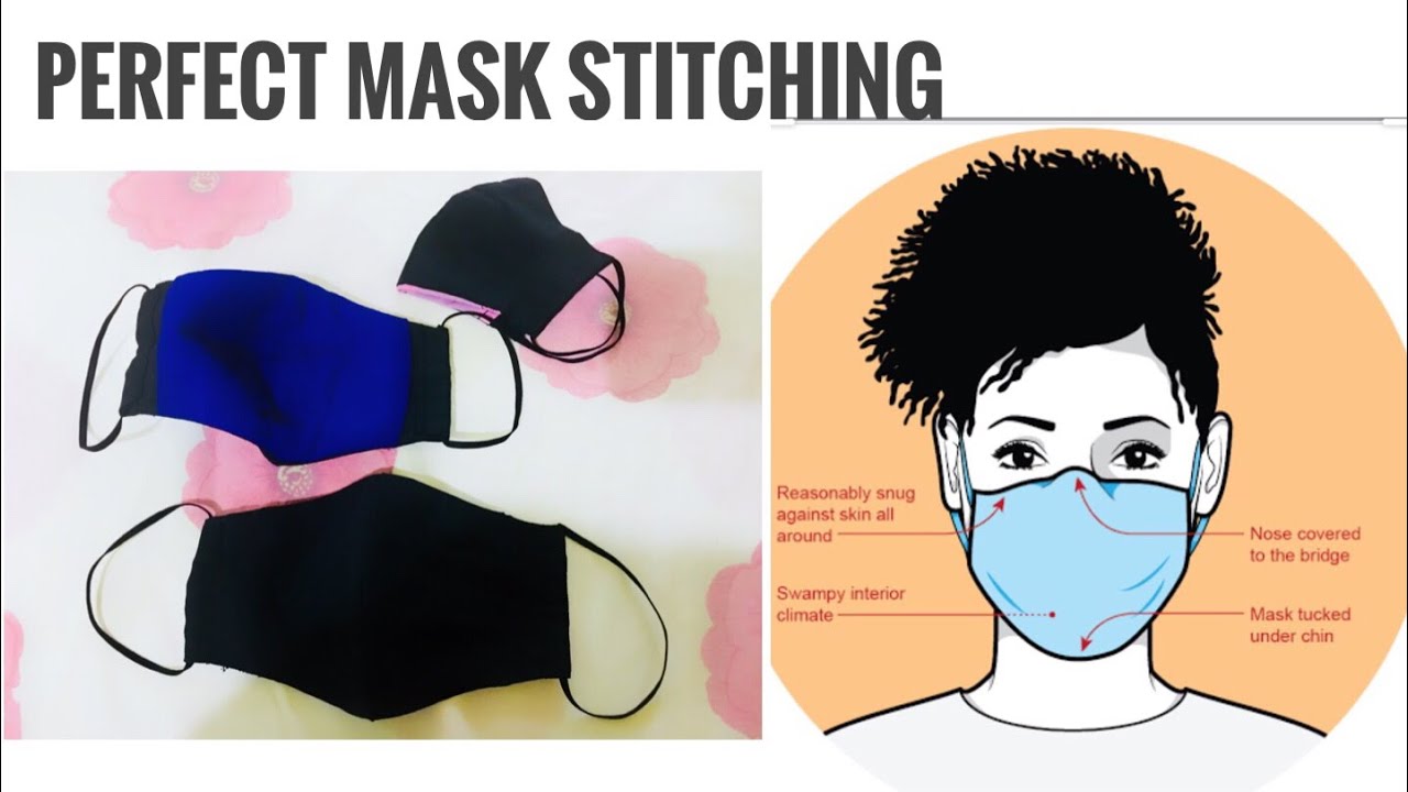 Stiching Mask മാസ്ക്😷എളുപ്പത്തിൽ ഉണ്ടാക്കാം| Easy & Perfect Mask Stitching | 3 ...
