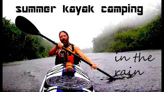 Summer Kayak Camping In The Rain