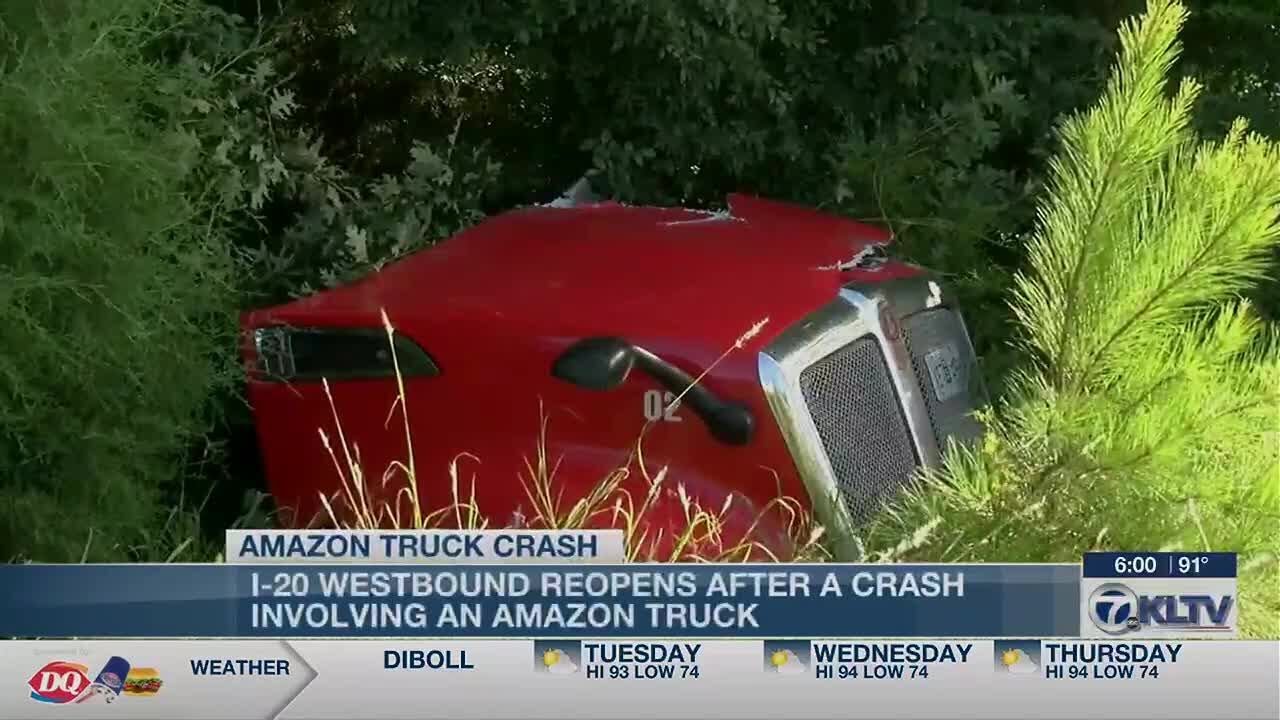 Amazon semi-truck flips on I-20, scattering packages after driver falls ...