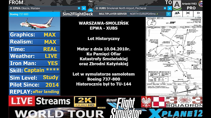 #2 ✈️ Warsaw Chopin Airport to Smoleńsk EPWA ✈ XUBS🔥UN - REAL Boeing 737 Cpt. 🔴 LIVE Stream
