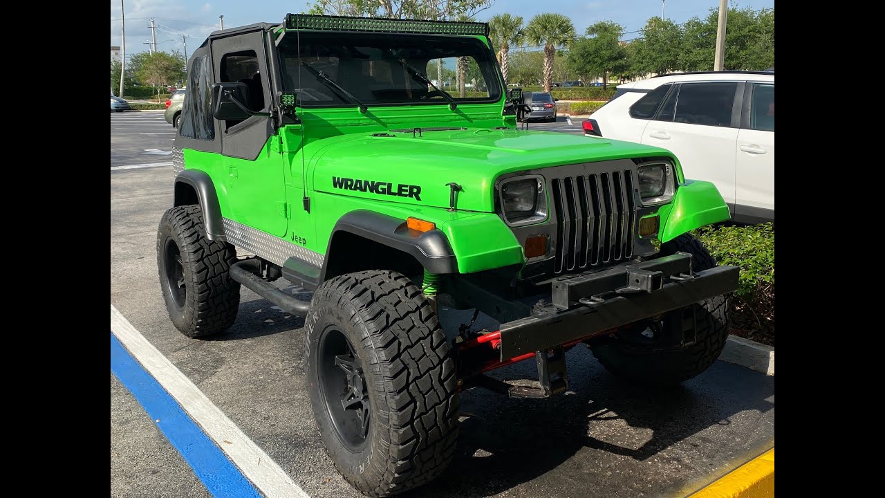 Light Bar Installation - Jeep YJ Wrangler - YouTube
