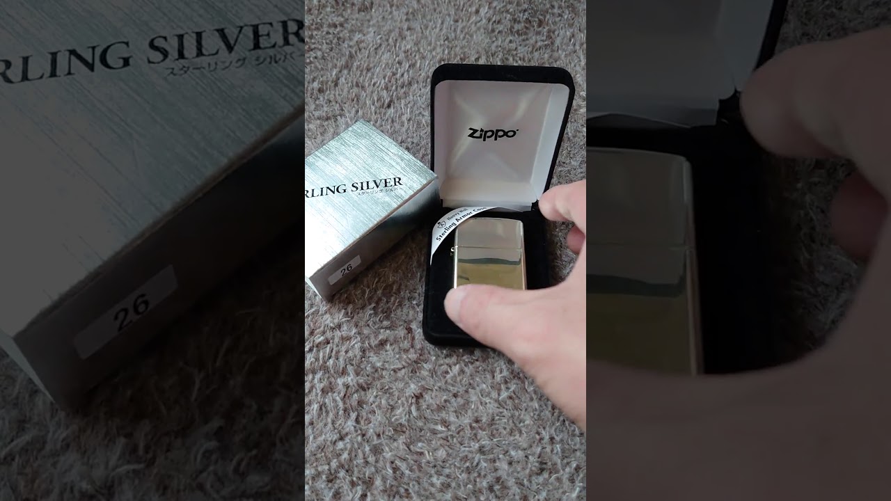 zippo スターリングシルバー アーマー #26 開閉音 - YouTube